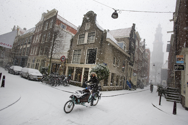 La neve ad Amsterdam