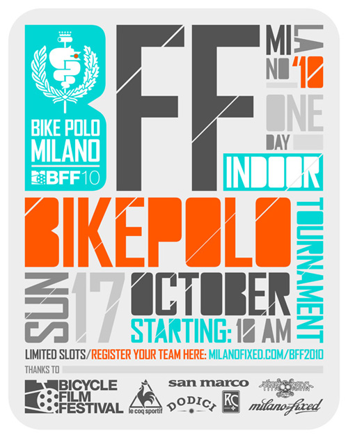 Il manifesto del Bicycle Film Festival Bike Polo Tournament