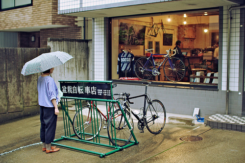 Negozio giapponese di biciclette