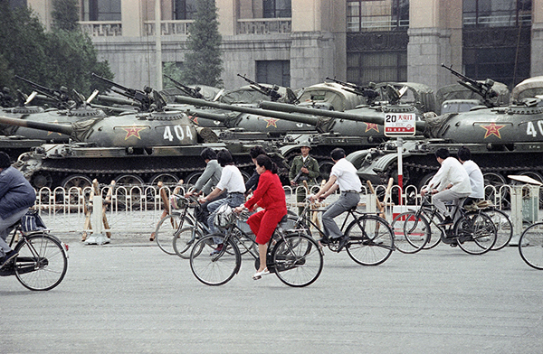 Bici in Piazza Tiananmen nel 1989