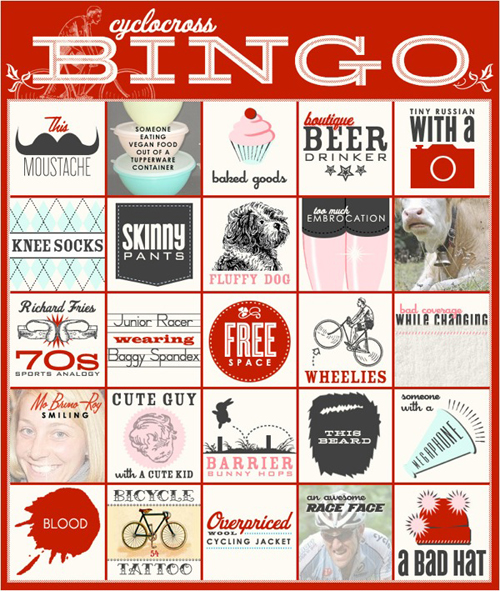 Il poster Cyclocross bingo