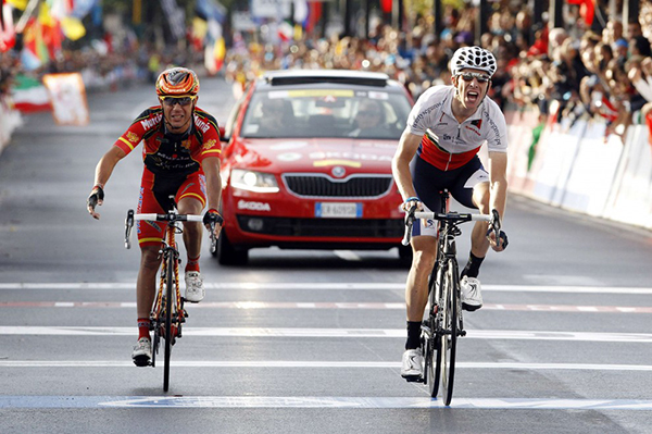 Rui Costa campione del mondo su strada a Toscana 2013