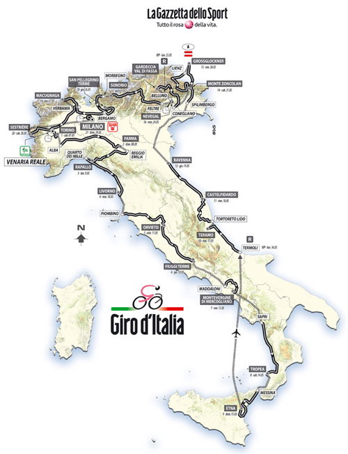 Planimetria generale del Giro d'Italia 2011