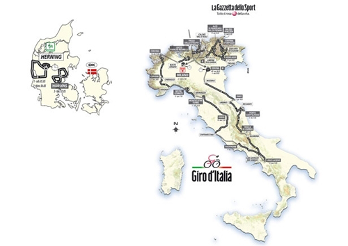 Percorso del Giro d'Italia 2012