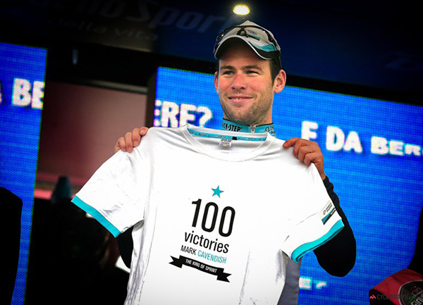 Mark Cavendish a quota 100 vittorie