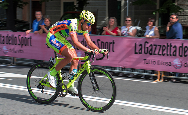 Mauro Finetto nella tappa di Savona al Giro 2014