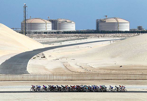 Il passaggio del Giro del Qatar 2011
