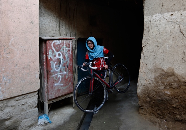 Masooma Alizada della nazionali di ciclismo afghana