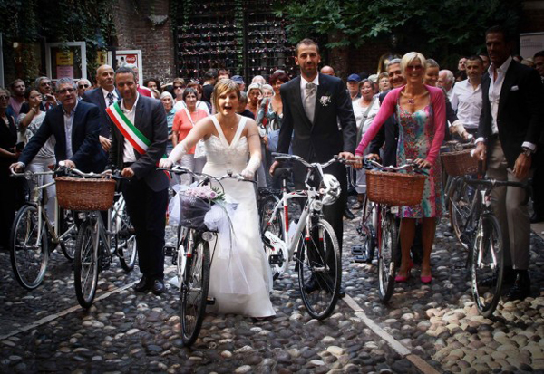 Un matrimonio in bici