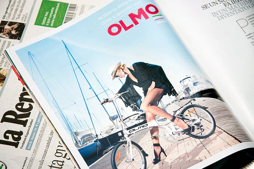 Pubblicità di biciclette Olmo