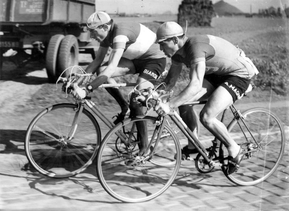 Coppi e Diot alla Parigi-Roubaix 1950