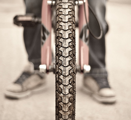 Un pneumatico di una BMX