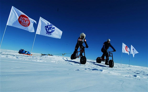 Helen Skelton e Niklas Norman al Polo Sud