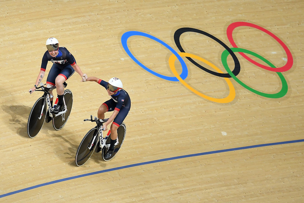 Elinor Barker e Joanna Rowsell-Shand sulla pista di Rio 2016