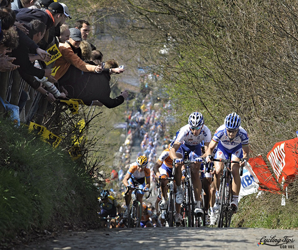 Pozzato e Boonen al Giro delle Fiandre 2012