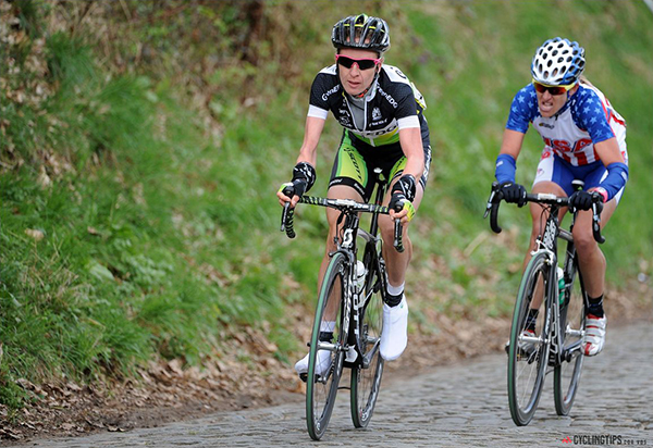 Juduth Arndt e Kirstin Armstrong al Giro delle Fiandre donne 2012
