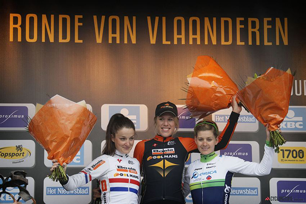 Il podio al Ronde van Vlaanderen voor Vrouwen 2014