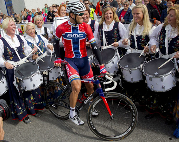 Thor Hushovd all'Artic Race of Norway 2013