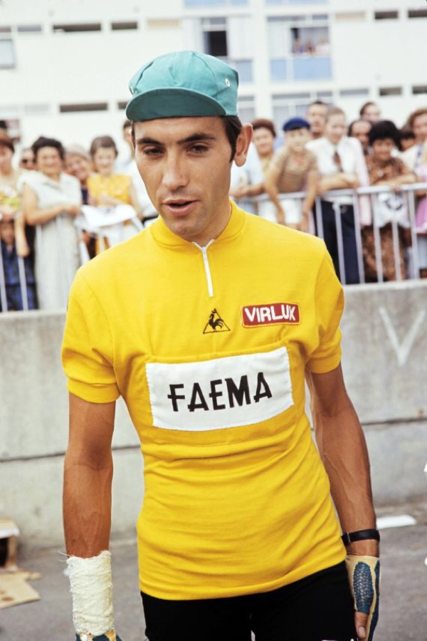 Eddy Merckx in maglia gialla al Tour 1969