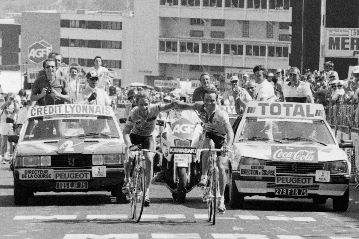 Hinault e Lemond al Tour de France 1986