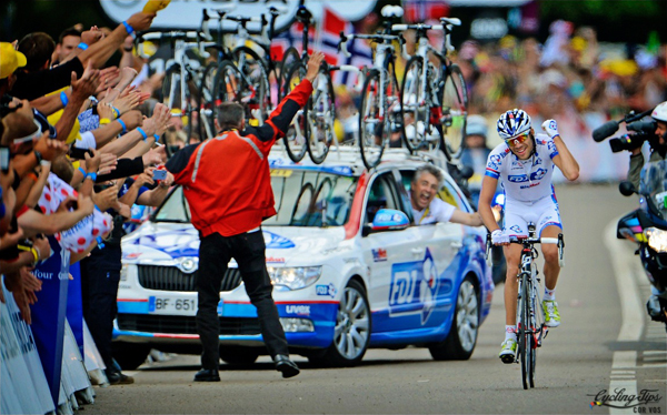 Thibaut Pinot vince una tappa al Tour 2012