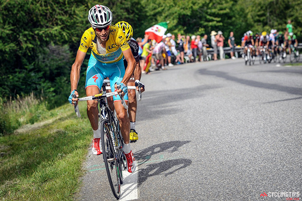 Vincenzo Nibali sulle Alpi al Tour 2014