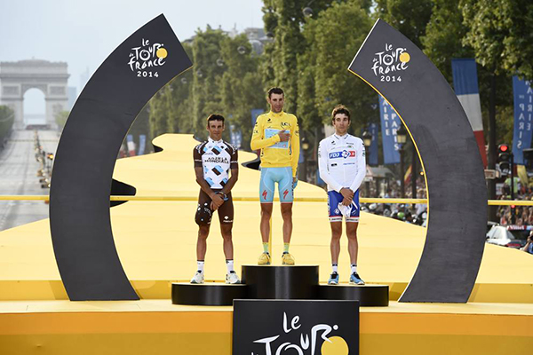 Il podio del Tour de France 2014