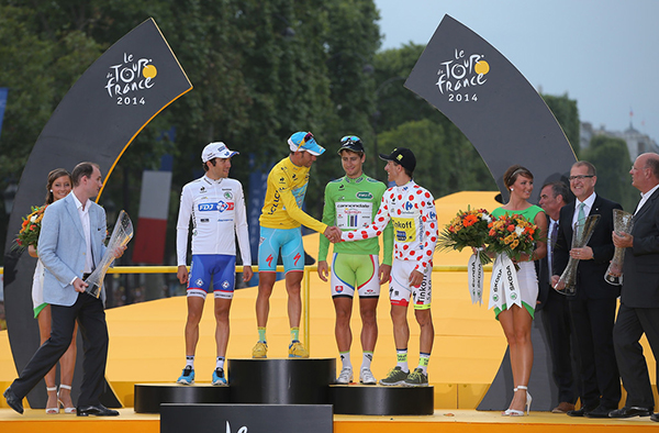 Nibali, Sagan, Majka e Pinot sul podio al Tour 2014
