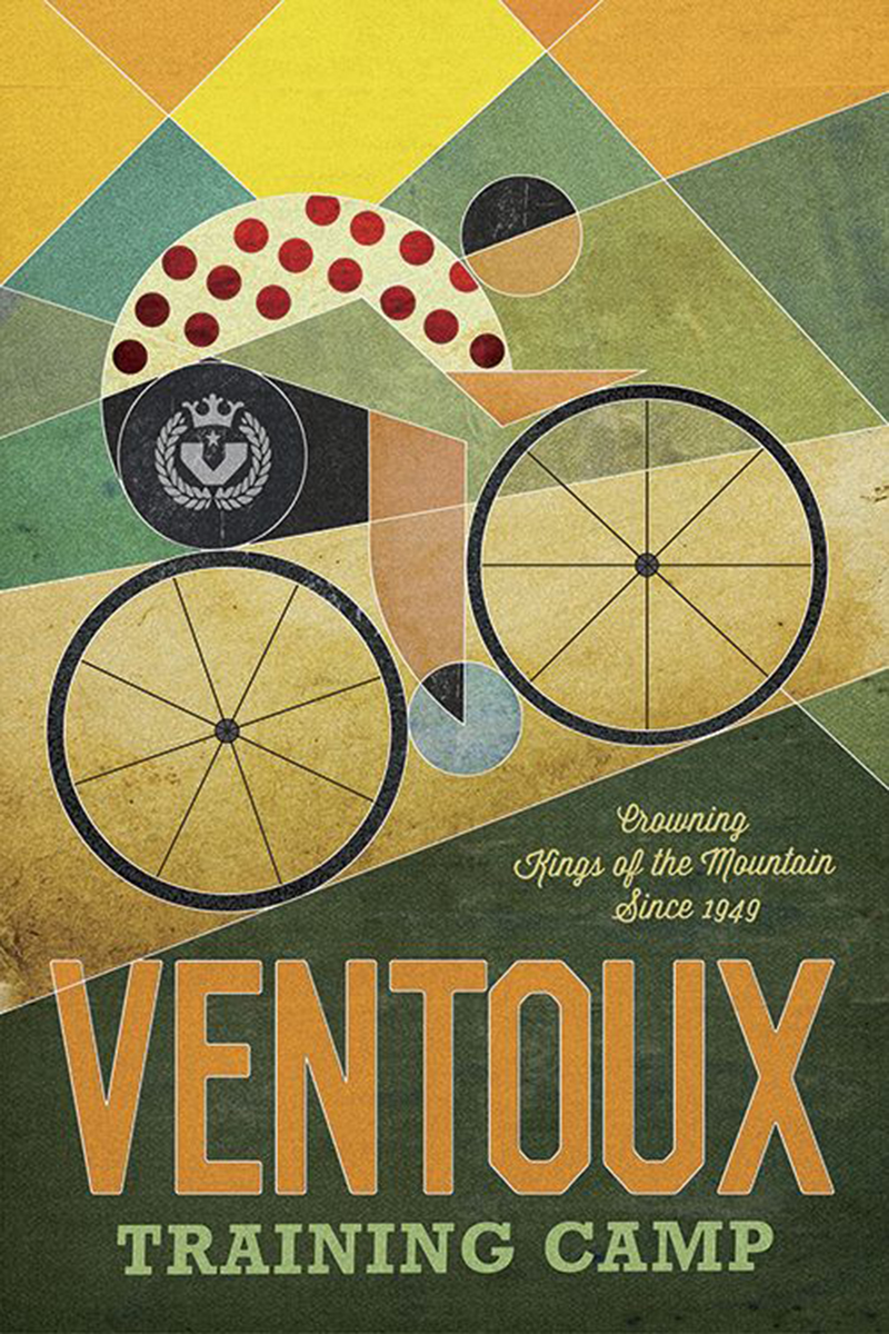 Poster del Mont Ventoux per ciclisti