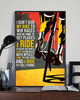 Poster sulle sensazioni che regala andare in bici
