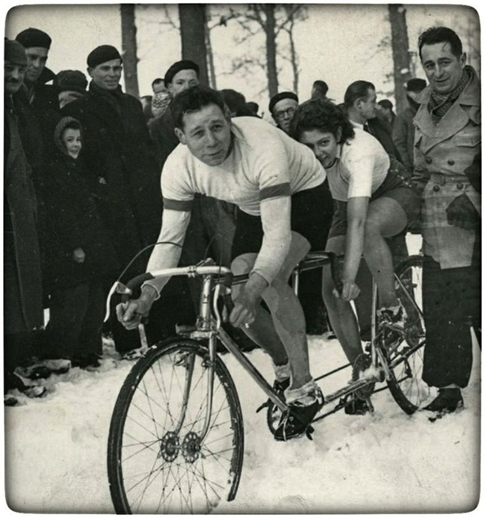 René André e Lily Herse al Cyclo Cross de Clamart