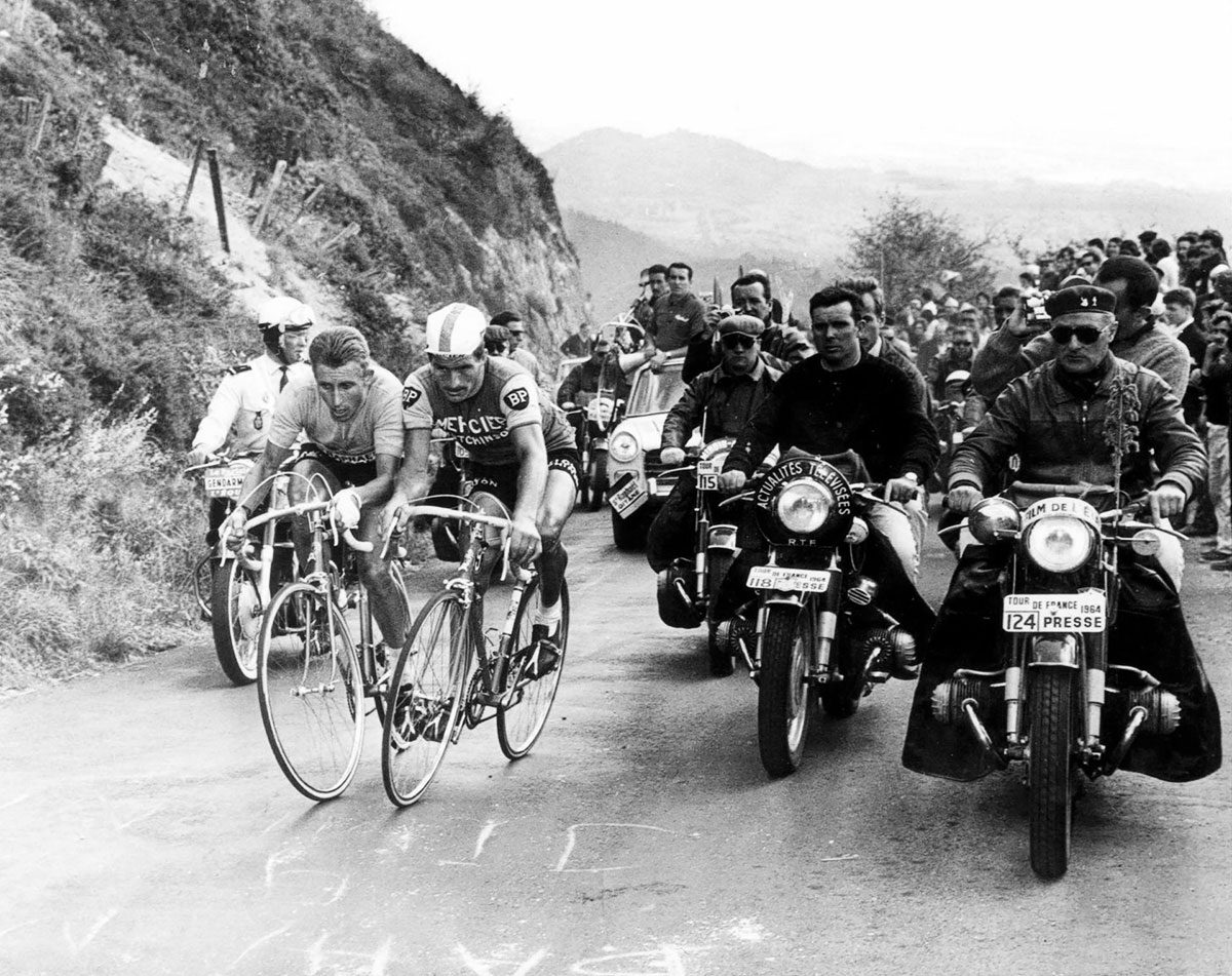 Raymond Poulidor e Jacques Anquetil al Tour 1964