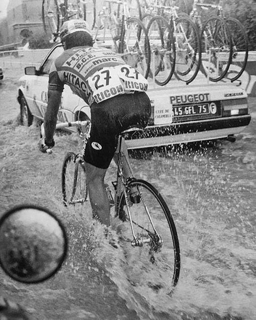 Stephan Morjean nella tappa Tarbes Blagnac al Tour 1987