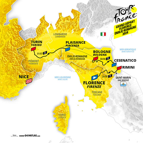 Le Grand Départ del Tour de France 2024 dall'Italia
