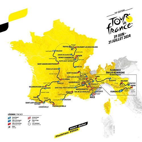 Il percorso del Tour de France 2024