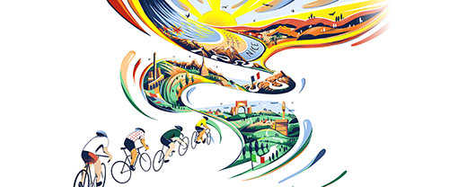 Disegno del Tour de France 2024 da Firenze a Nizza